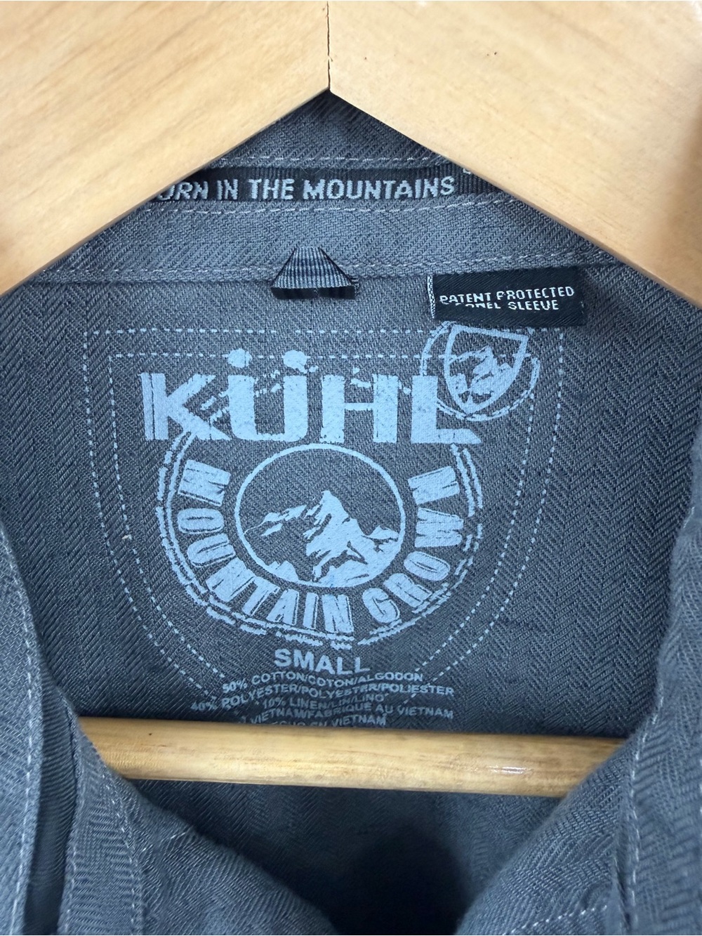 Kuhl mountain grown long sleeve gray button up shirt men’s S camping hiking - Picture 2 of 5